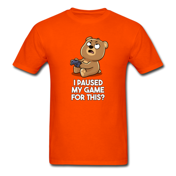 I Paused My Game For This Men s Funny T-Shirt (Original - Dark Color) For Sale - Image 4