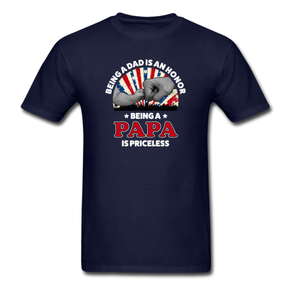 Being A Papa Is Priceless (America) Men s Wholesome T-Shirt Fashion - Image 2