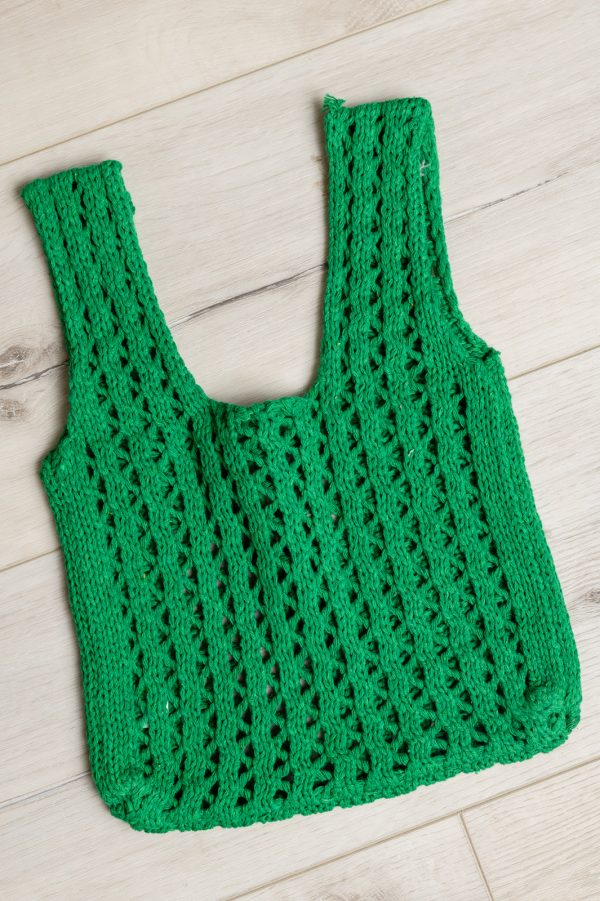 Girls Day Open Weave Bag in Green on Sale - Image 2