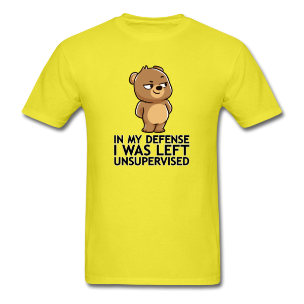 In My Defense I Was Left Unsupervised Men s Funny T-Shirt (Light Colors) For Cheap - Image 5