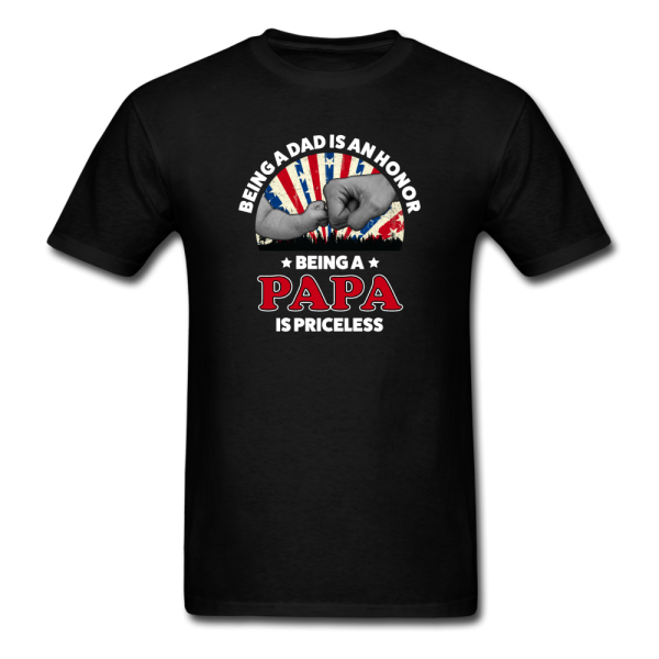 Being A Papa Is Priceless (America) Men s Wholesome T-Shirt Fashion