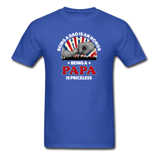 Being A Papa Is Priceless (America) Men s Wholesome T-Shirt Fashion - Image 3