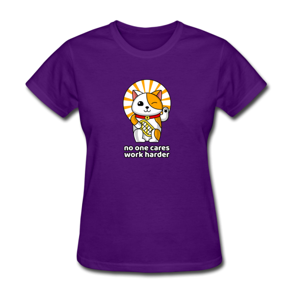 No One Cares Work Harder Women s Motivational T-Shirt Online Sale - Image 5