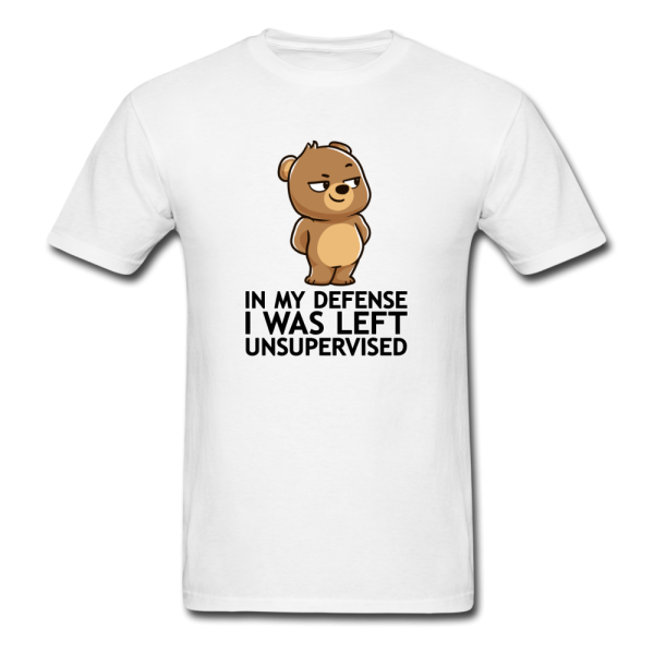 In My Defense I Was Left Unsupervised Men s Funny T-Shirt (Light Colors) For Cheap