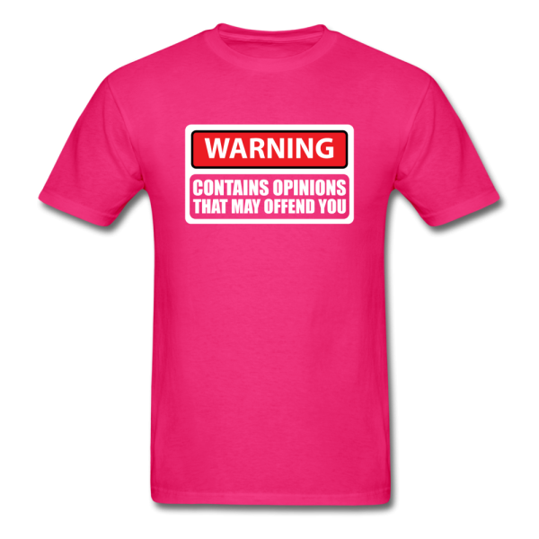 Warning Contains Opinions That May Offend You Men s Funny T-Shirt Online - Image 2