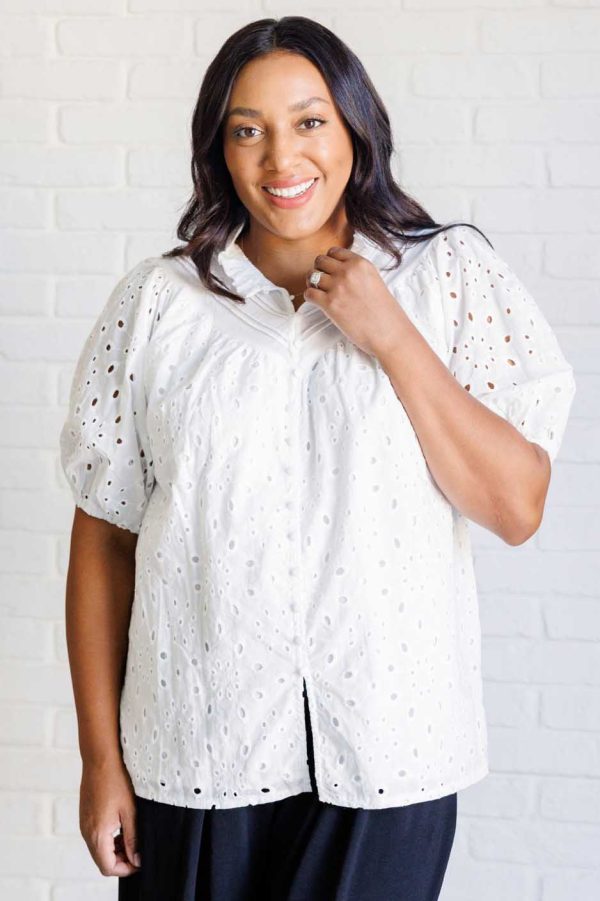 I ll Let You Know Eyelet Lace Blouse on Sale - Image 2