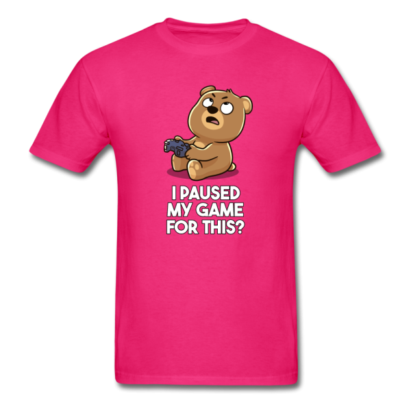 I Paused My Game For This Men s Funny T-Shirt (Original - Dark Color) For Sale - Image 2