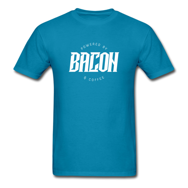 Powered By Bacon & Coffee Men s Funny T-Shirt Online - Image 3
