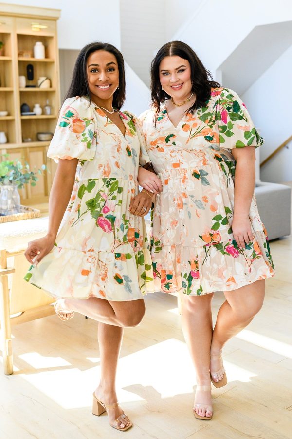 Delightful Surprise Floral Dress For Cheap