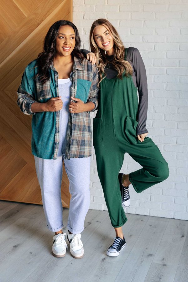 Totally Me Spaghetti Strap Jumpsuit in Heather Grey Online Sale - Image 5
