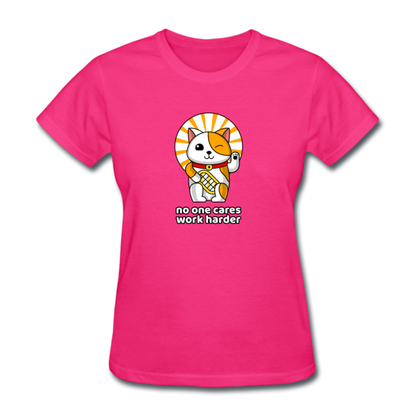 No One Cares Work Harder Women s Motivational T-Shirt Online Sale - Image 4