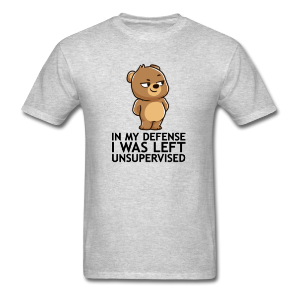 In My Defense I Was Left Unsupervised Men s Funny T-Shirt (Light Colors) For Cheap - Image 3
