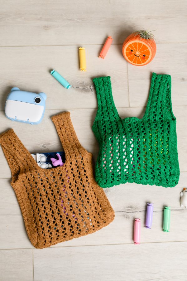 Girls Day Open Weave Bag in Green on Sale - Image 3
