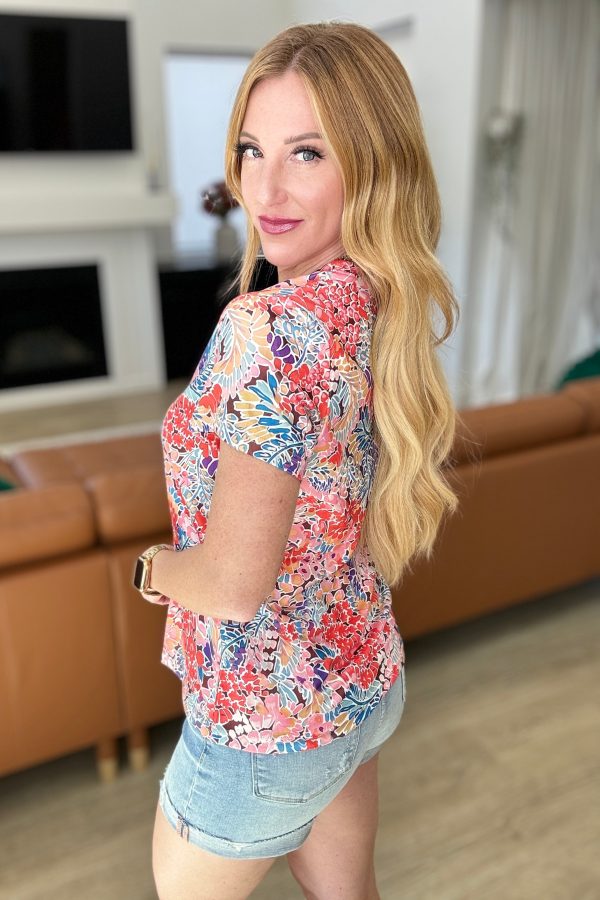 Flowers Everywhere Floral Top Online now - Image 3