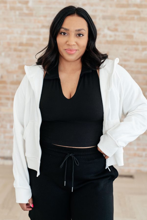 Sun or Shade Zip Up Jacket in Off White Cheap
