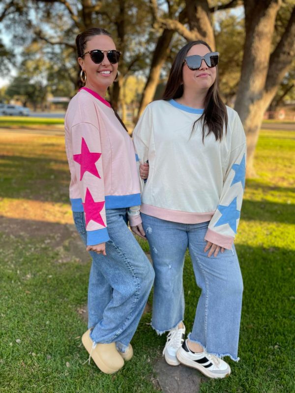 PREORDER: Lucky Star Sweatshirt in Three Colors on Sale - Image 3