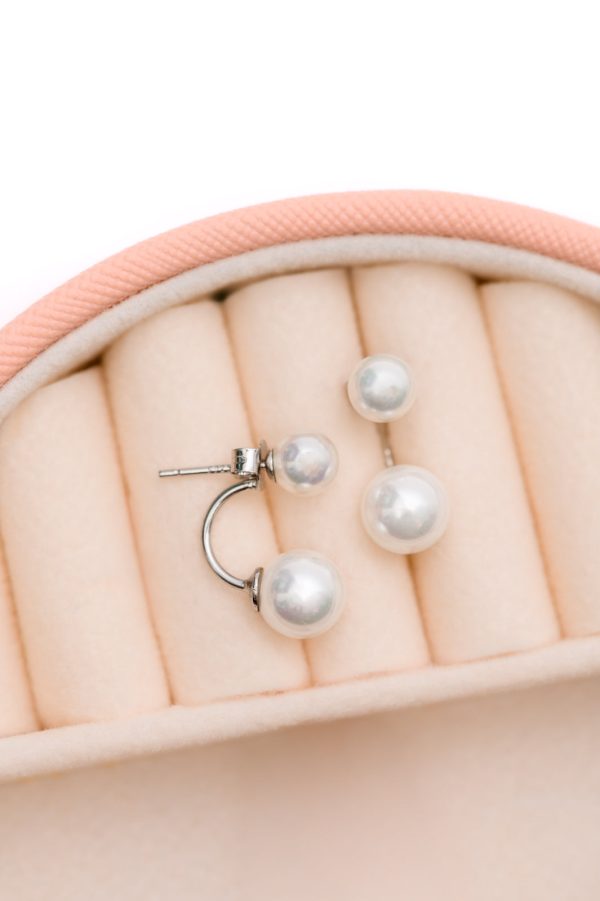Double Pearl Stud Earrings Online Sale
