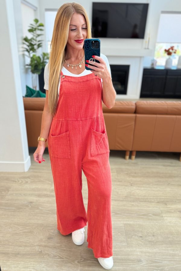 Yankee Doodle Crinkle Woven Jumpsuit Fashion - Image 2