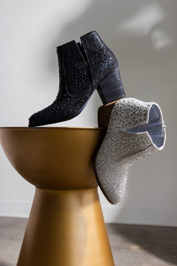 Shine Star Rhinestone Bootie in Black on Sale - Image 3