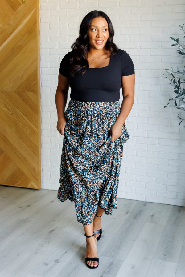 Flutter of Florals V-Neck Crop and Skirt Set Cheap - Image 3