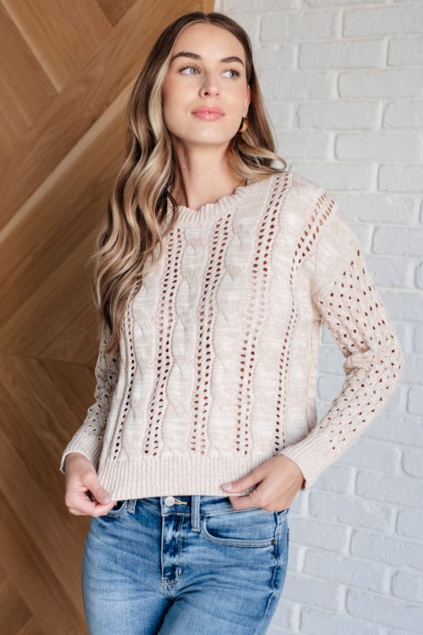 A Note of Thanks Cable Knit Sweater Fashion