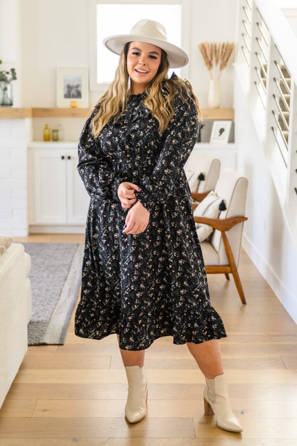 Larissa Long Sleeve Ruffle Hem Dress Sale - Image 2
