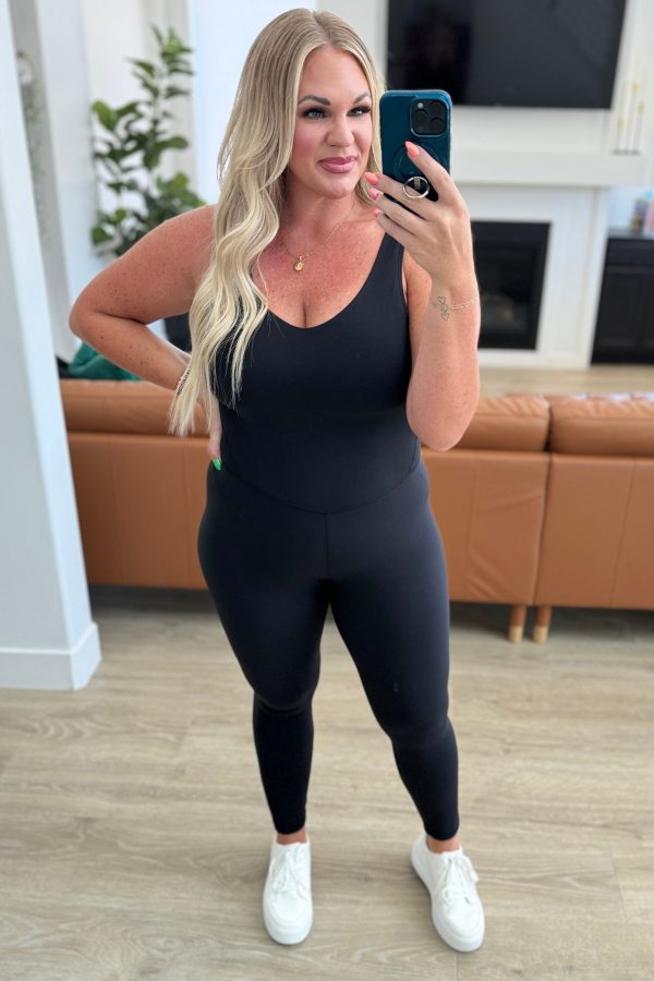 Way to Push Active Bodysuit in Black Online Hot Sale