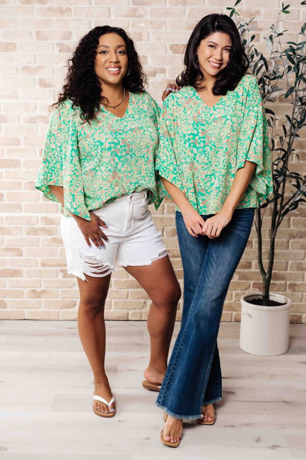 The Future s Open Wide V-Neck Batwing Top For Sale