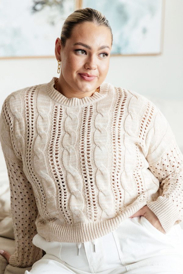 A Note of Thanks Cable Knit Sweater Fashion - Image 2
