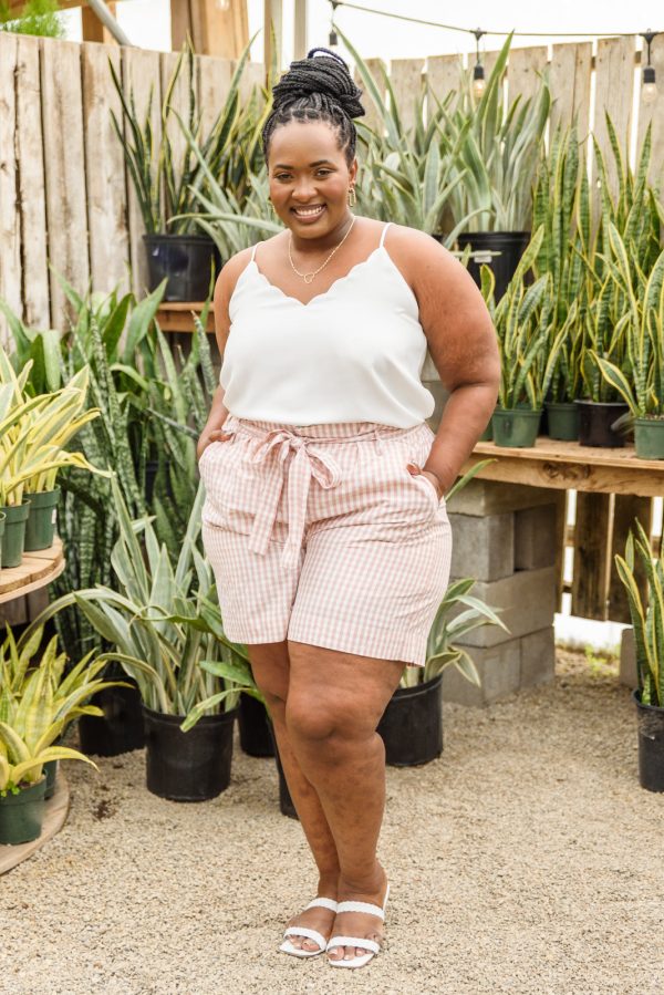 Prim & Pretty Gingham Tie Shorts Sale - Image 2