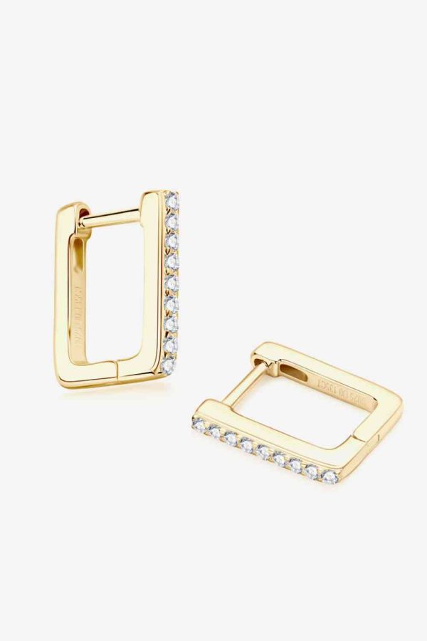 Moissanite Geometric 925 Sterling Silver Earrings Online - Image 5