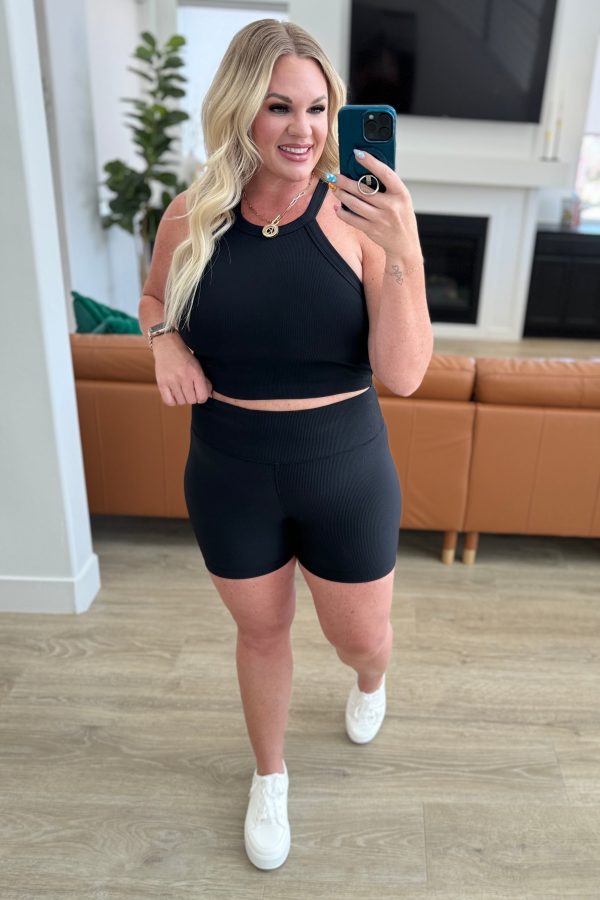 Hot Girl Walks Biker Shorts in Black Online now