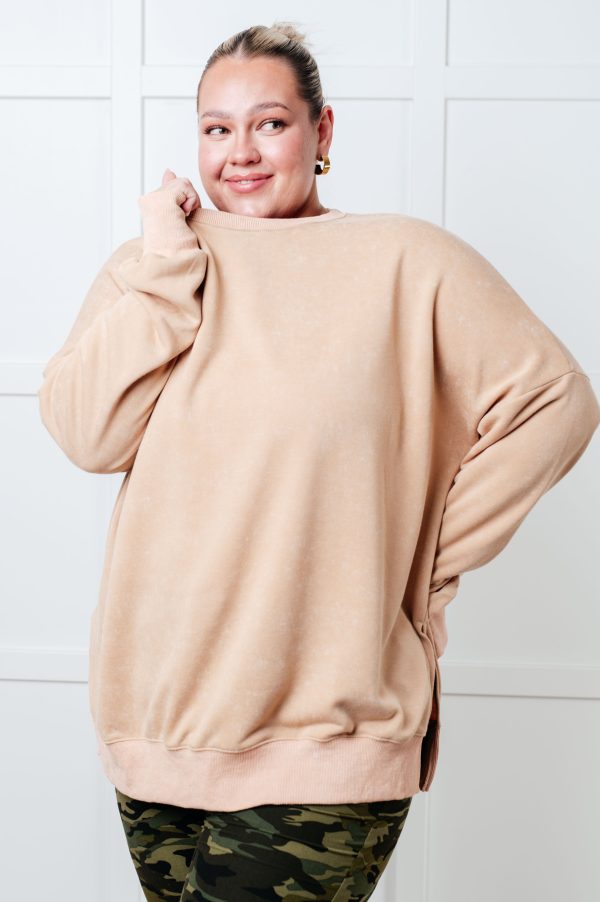 No Plain Jane Oversized Sweatshirt in Khaki Online now - Image 3