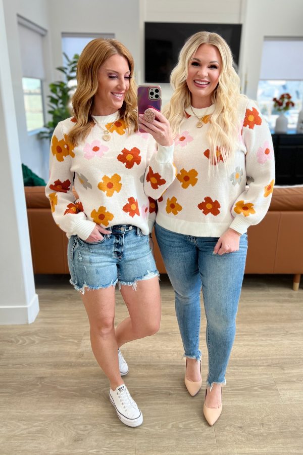Falling Flowers Floral Sweater Supply - Image 5