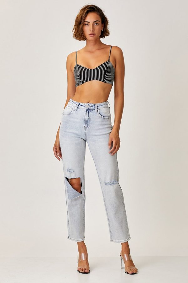 RISEN High Rise Distressed Relaxed Jeans For Cheap - Image 4