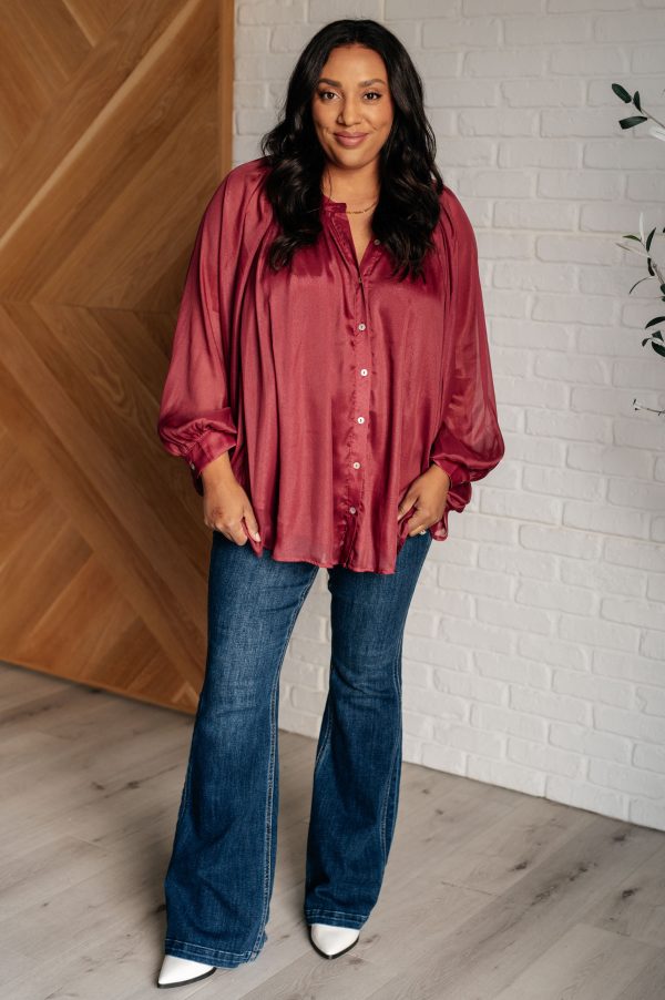 Smiles and Pouts Bat Sleeve Button Down Sale - Image 3