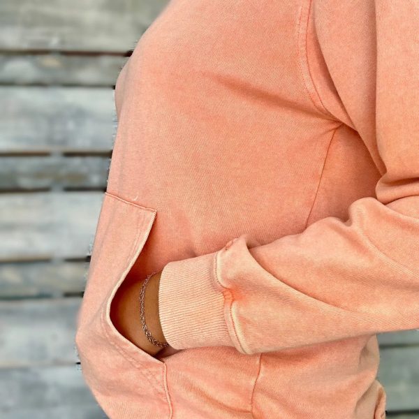 Sia Acid Wash Crochet Hoodie Sale - Image 5
