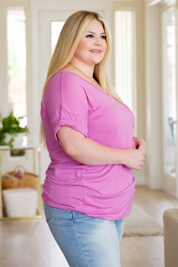 Absolute Favorite V-Neck Top in Orchid Discount - Image 5