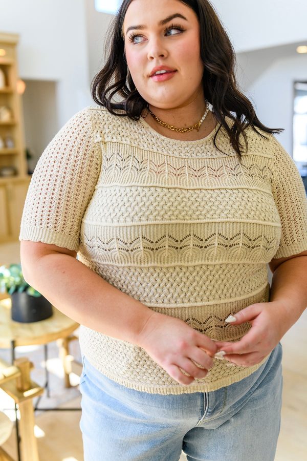 Thea Crocheted Knit Top Hot on Sale - Image 2