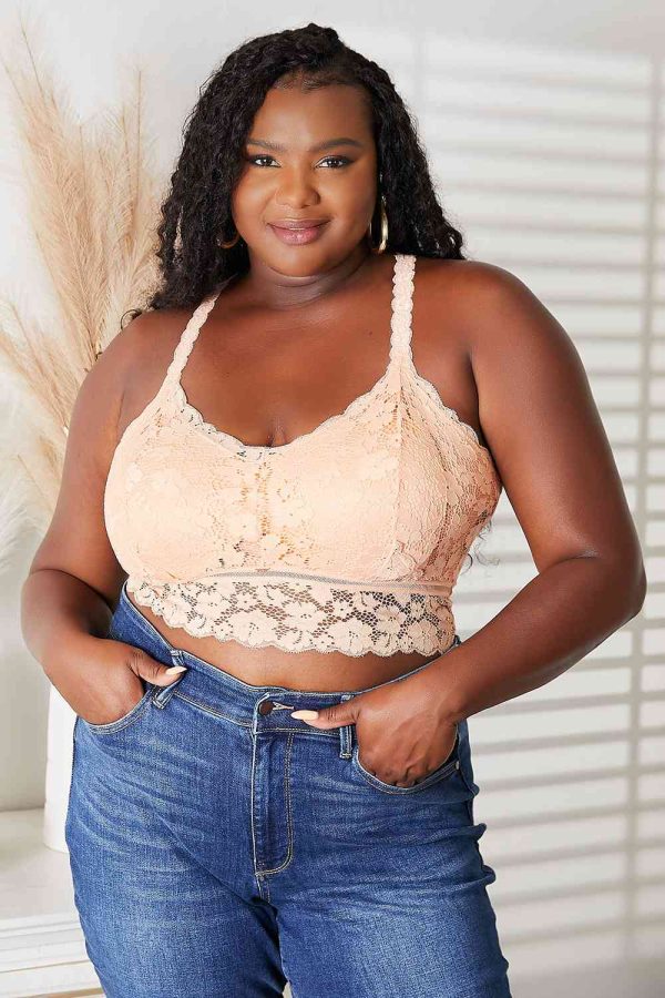 JadyK Juliette Full Size Crisscross Lace Bralette For Sale - Image 5