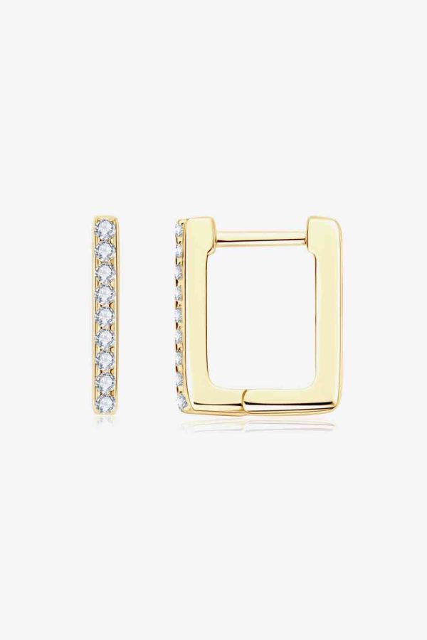 Moissanite Geometric 925 Sterling Silver Earrings Online - Image 4