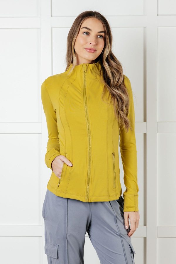 Staying Swift Activewear Jacket in Yellow Pear Sale - Image 2