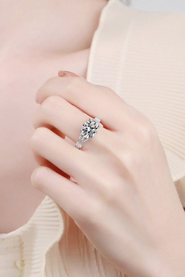 Unpredictable Day 3 Carat Moissanite Ring For Sale - Image 2