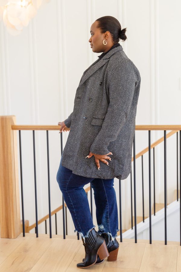 Chic Upon Arrival Button Down Blazer Jacket In Black Cheap - Image 5