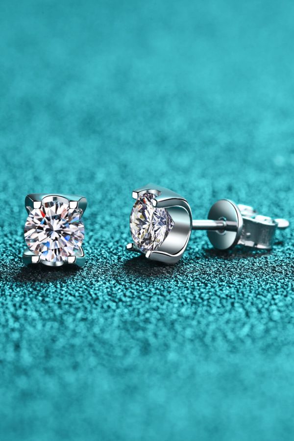Weekend Meetup Moissanite Stud Earrings For Cheap