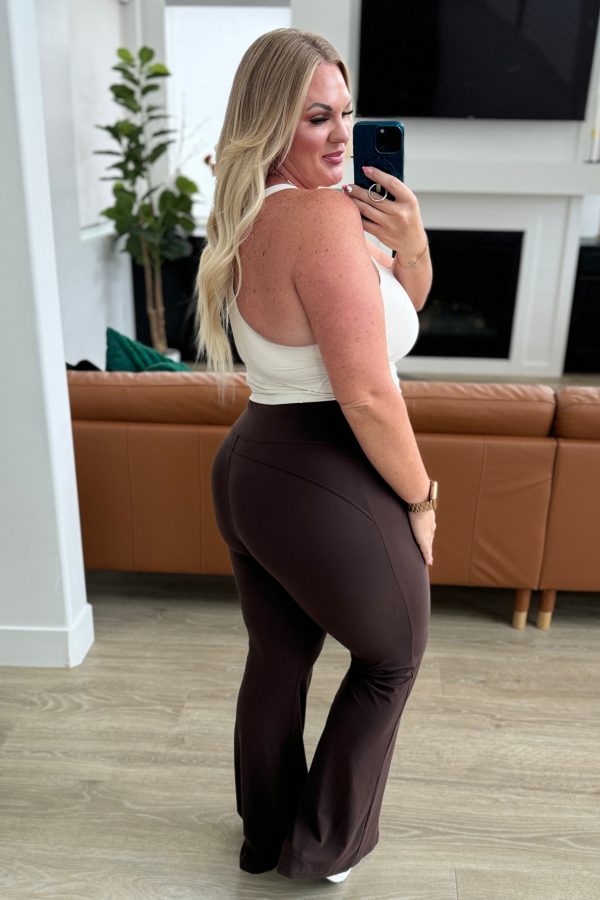 Stamina Stride Flare Leggings in Espresso Cheap - Image 4