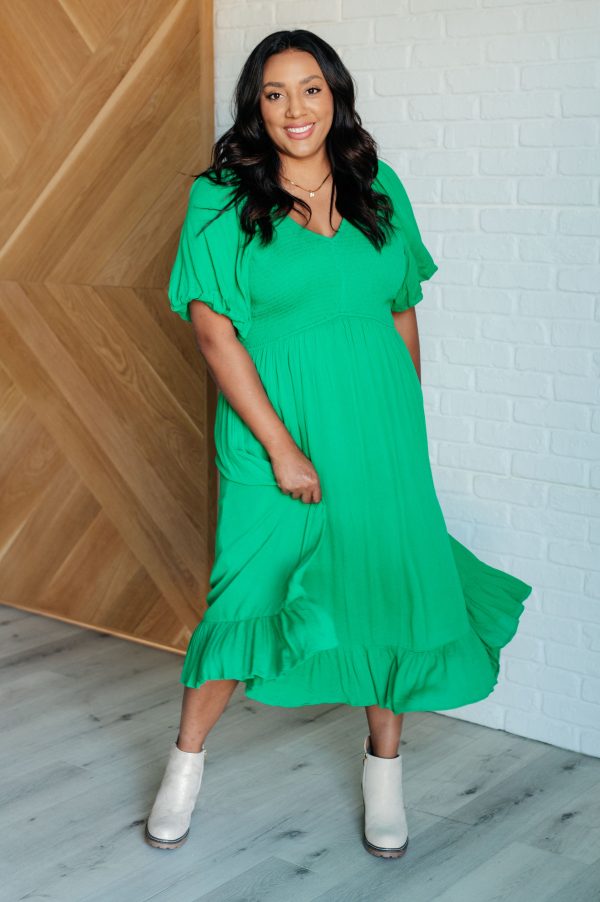 Catch a Cloud and Pin it Down Smocked Bodice Dress Hot on Sale - Image 3