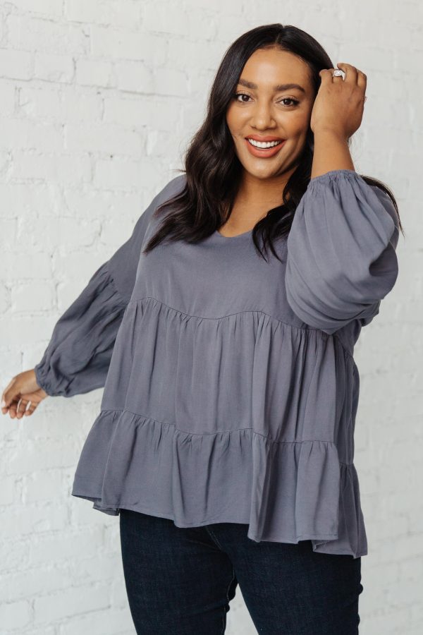 Sassy Swing Top in Charcoal Online - Image 2