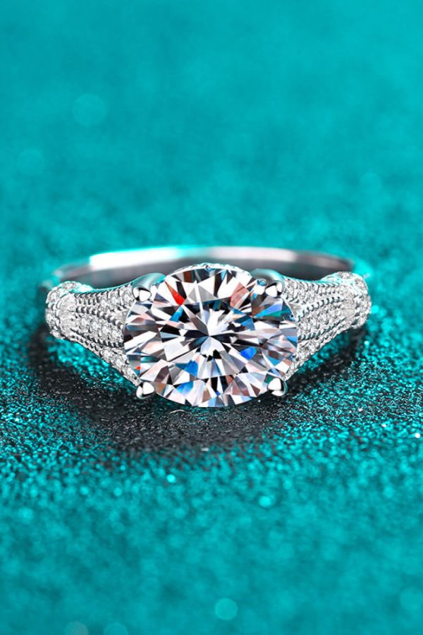 Unpredictable Day 3 Carat Moissanite Ring For Sale - Image 3
