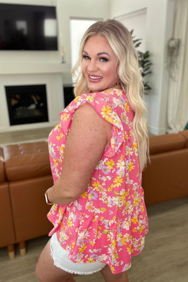 Understanding the Assignment Floral Babydoll Top in Pink Sale - Image 5